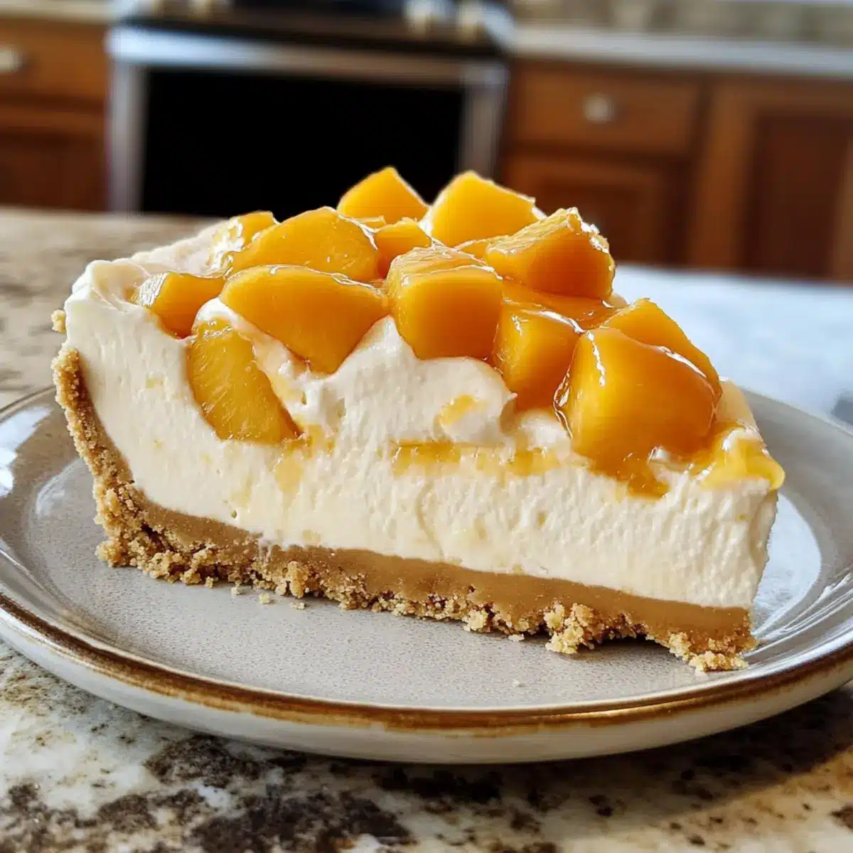 Cremiger Pfirsich-Käsekuchen ohne Backen