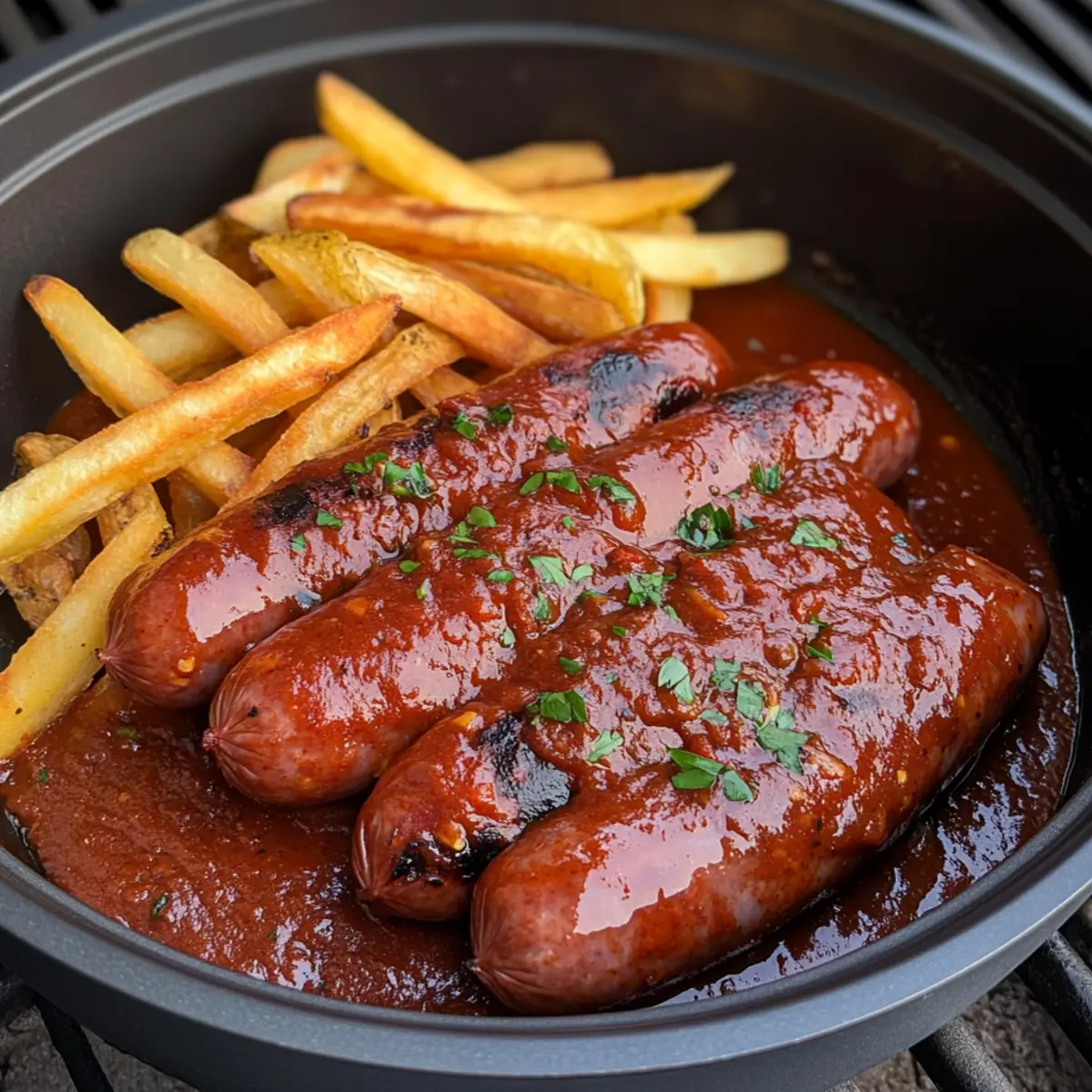 Currywurst Soße – Currysauce vom Grill mit fantastischem Raucharoma.