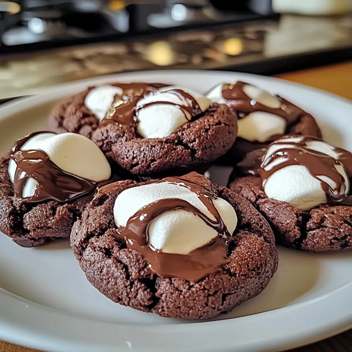 Doppelte Schokoladen-Marschmallow-Kekse für Schokoladenliebhaber