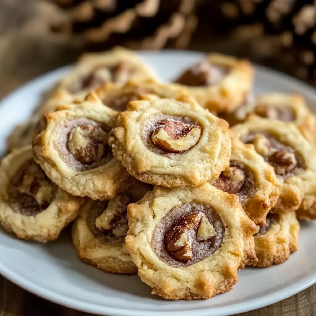 Gedrehte Nussplätzchen