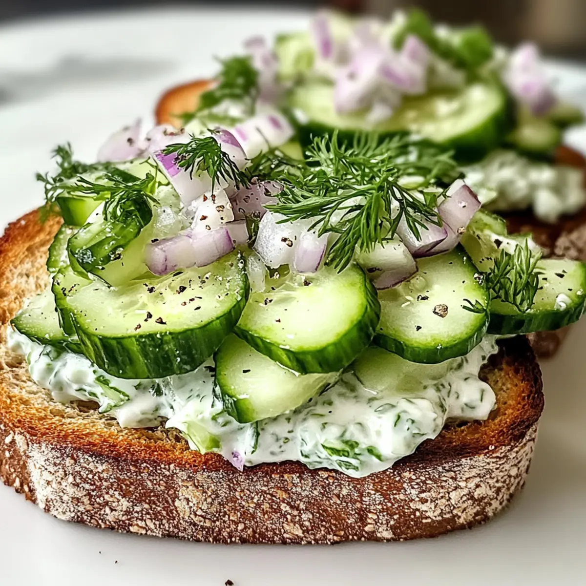 Gurkensalat-Sandwiches für ein leichtes Mittagessen