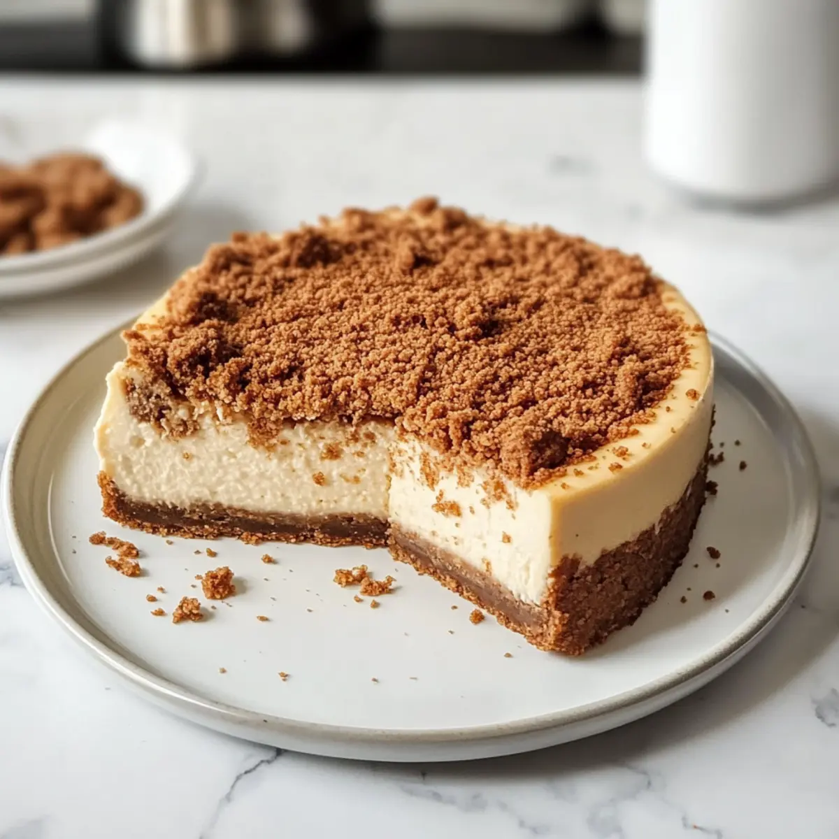 Spekulatius-Käsekuchen mit Keksboden & Streuseln