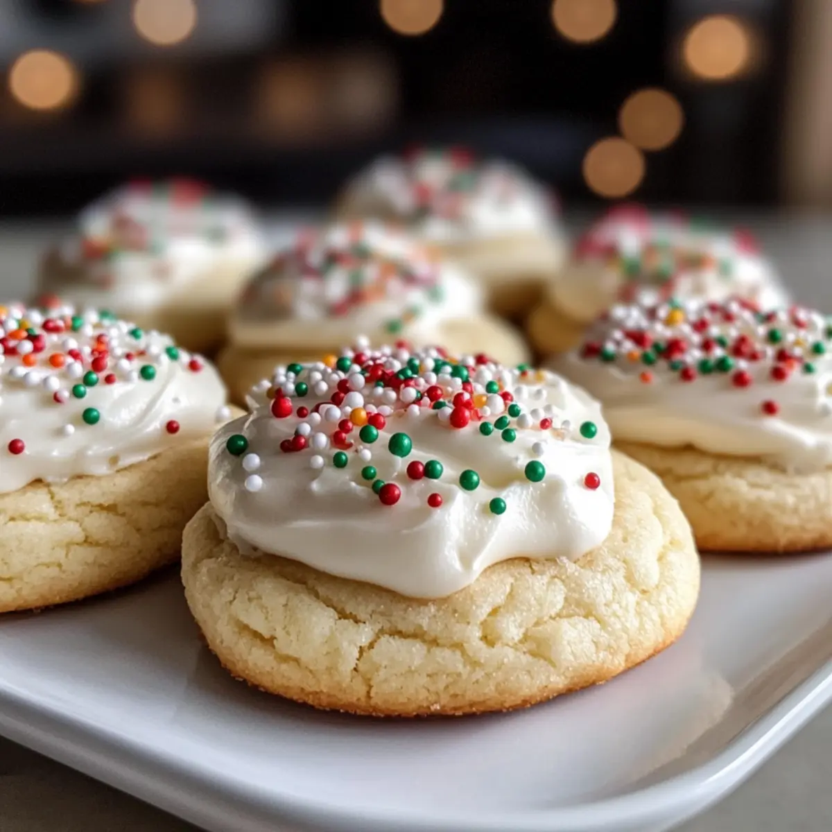 Weihnachts-Zuckerkekse mit Vanille-Frosting