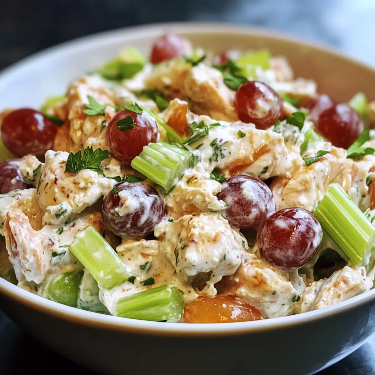 Griechischer Joghurt Hähnchensalat (kein Mayo) Rezept Zutaten - 2 Tassen gekochtes Hähnchen, gewürfelt - 1 Tasse griechischer Joghurt - 1/2 Tasse Sellerie, gewürfelt - 1/2 Tasse rote Trauben, halbiert - 1/4 Tasse Mandeln, gehackt - 1 Esslöffel Honig - 1 Esslöffel Zitronensaft - Salz nach Geschmack - Pfeffer nach Geschmack Anleitung 1. In einer großen Schüssel das gewürfelte Hähnchen, den griechischen Joghurt, Sellerie, Trauben und Mandeln vermengen. 2. Honig, Zitronensaft, Salz und Pfeffer hinzufügen und gut umrühren, bis alles gut vermischt ist. 3. Kühl servieren oder auf Brot, in einem Wrap oder auf einem Salatbett genießen.