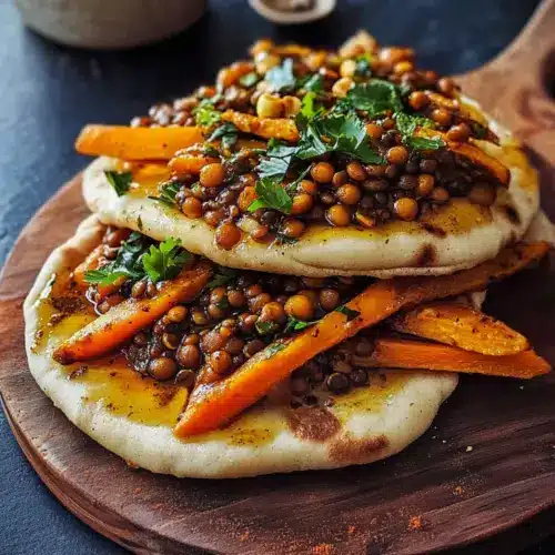Indische Naan-Stulle mit Koriander-Möhren und Cashew-Chutney-Creme