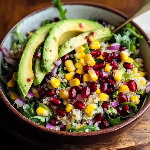 Quinoa-Salat mit Avocado und Granatapfel
