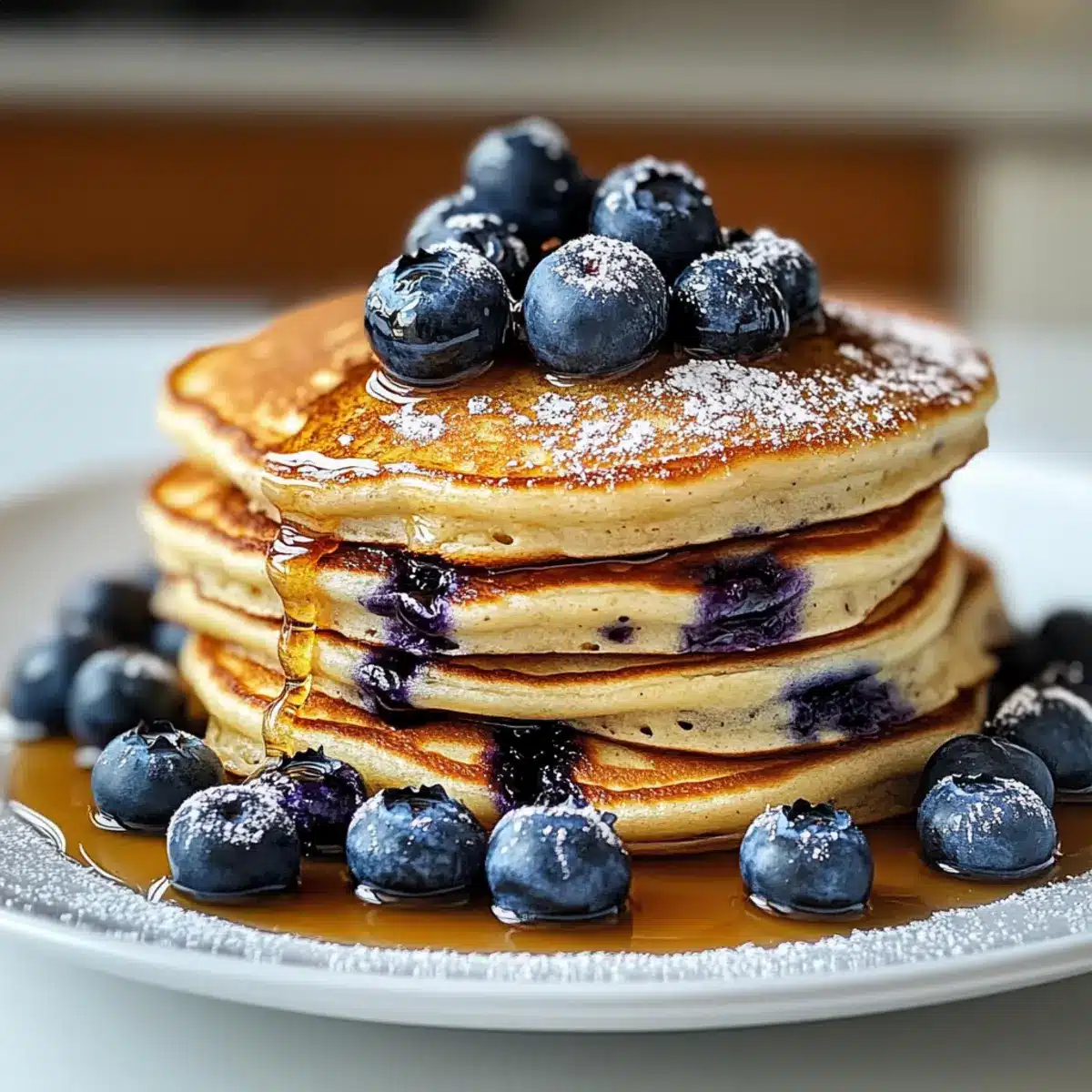 Blaubeerpfannkuchen so fluffig