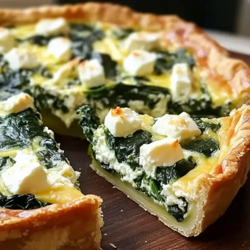 Herzhafte Quiche mit Spinat und Feta