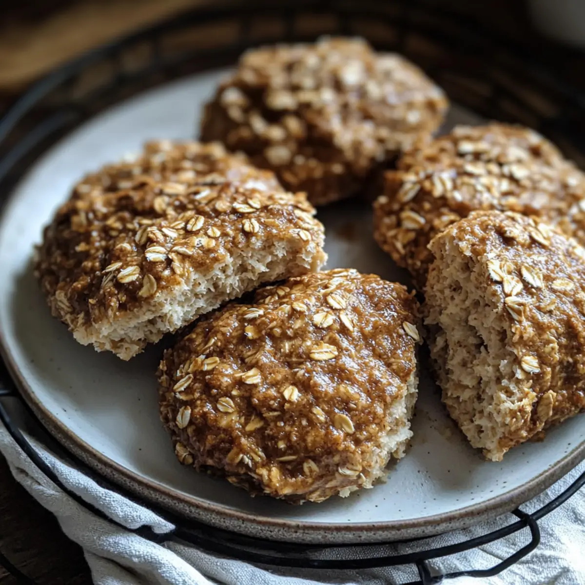 Proteinreiche Haferflocken-Brötchen ohne Mehl (keine Gehzeit)