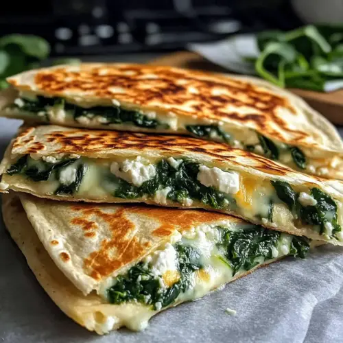 Spinat-Feta-Quesadillas