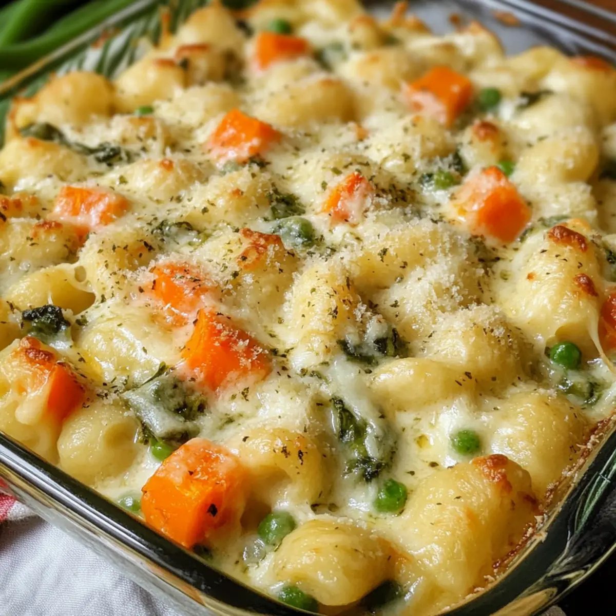 Einfache Gnocchi-Auflauf mit buntem Gemüse