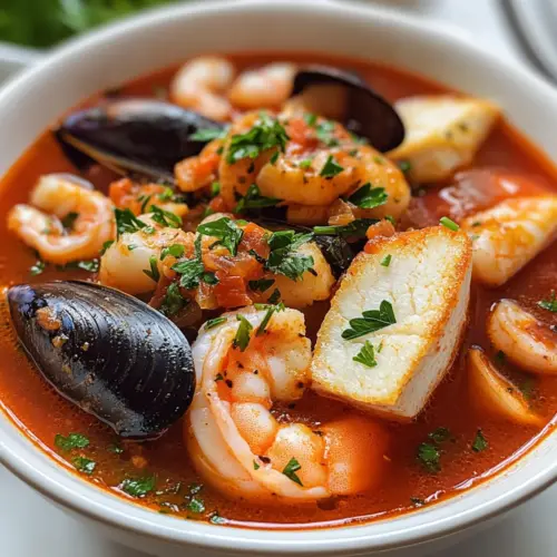 Italienische Meeresfrüchte Suppe