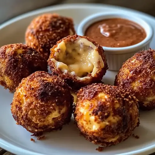 Reuben-Bällchen mit würziger Tausend-Insel-Dip-Sauce