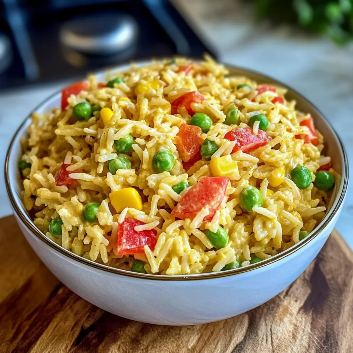 Bunter Reissalat mit Curry