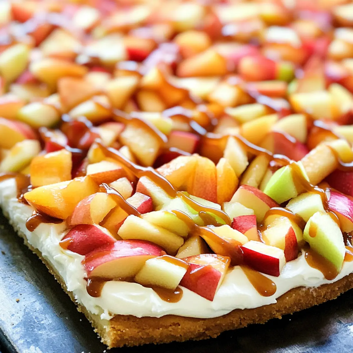 Karamell-Apfel-Fruchtpizza