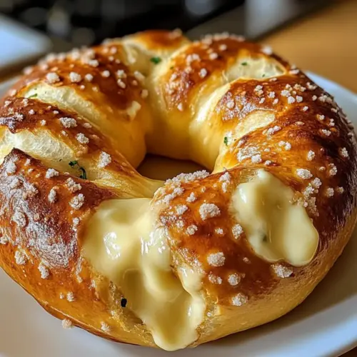 Käse gefüllte Brezel