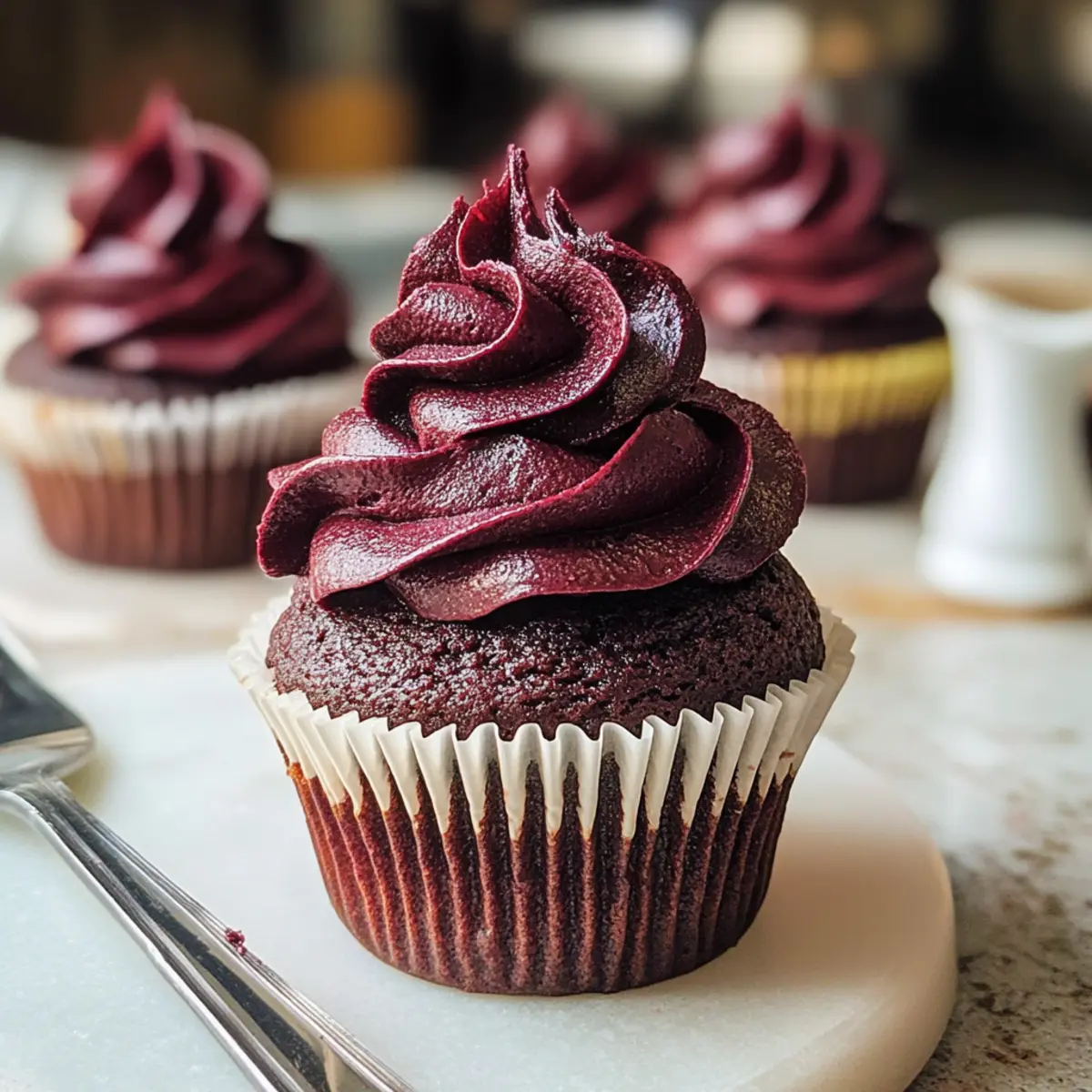 Schokoladen-Rote-Bete-Cupcakes