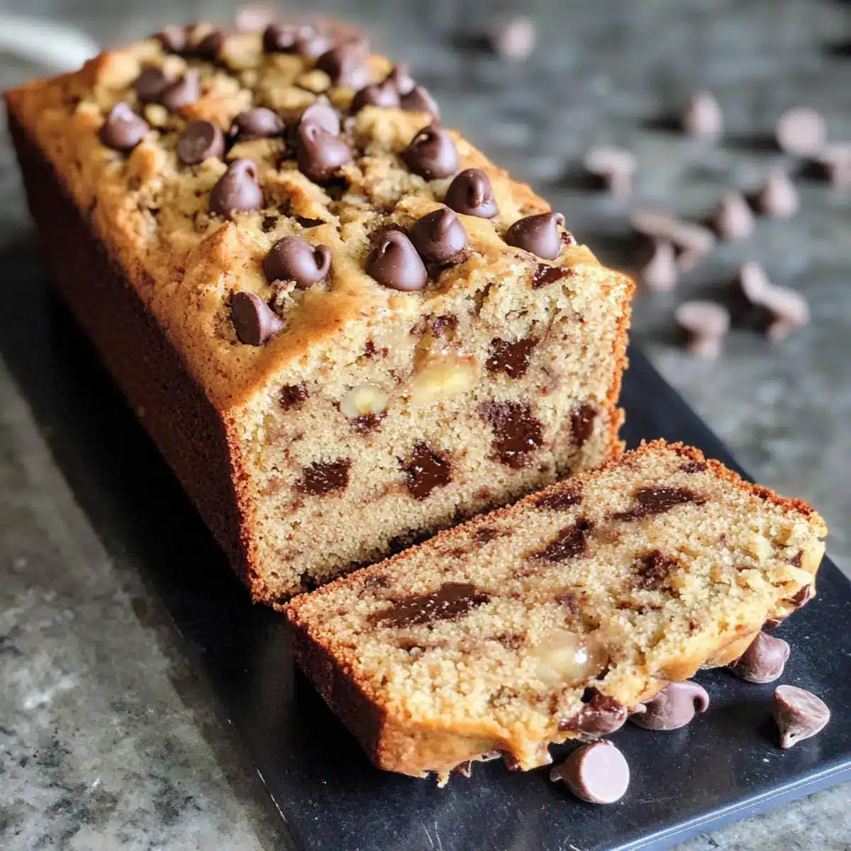 Schokoladenstückchen Bananenbrot
