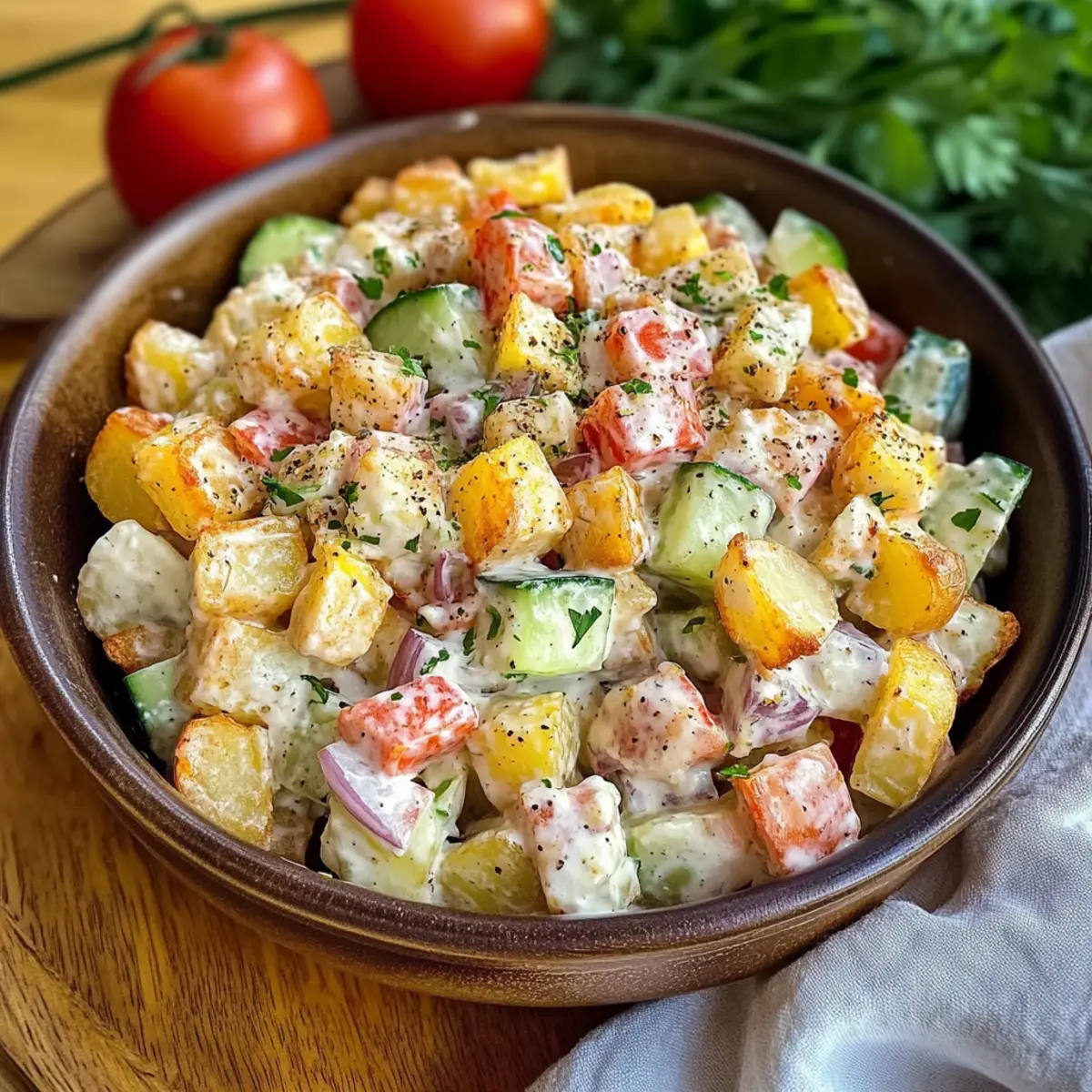 knuspriger Kartoffelsalat