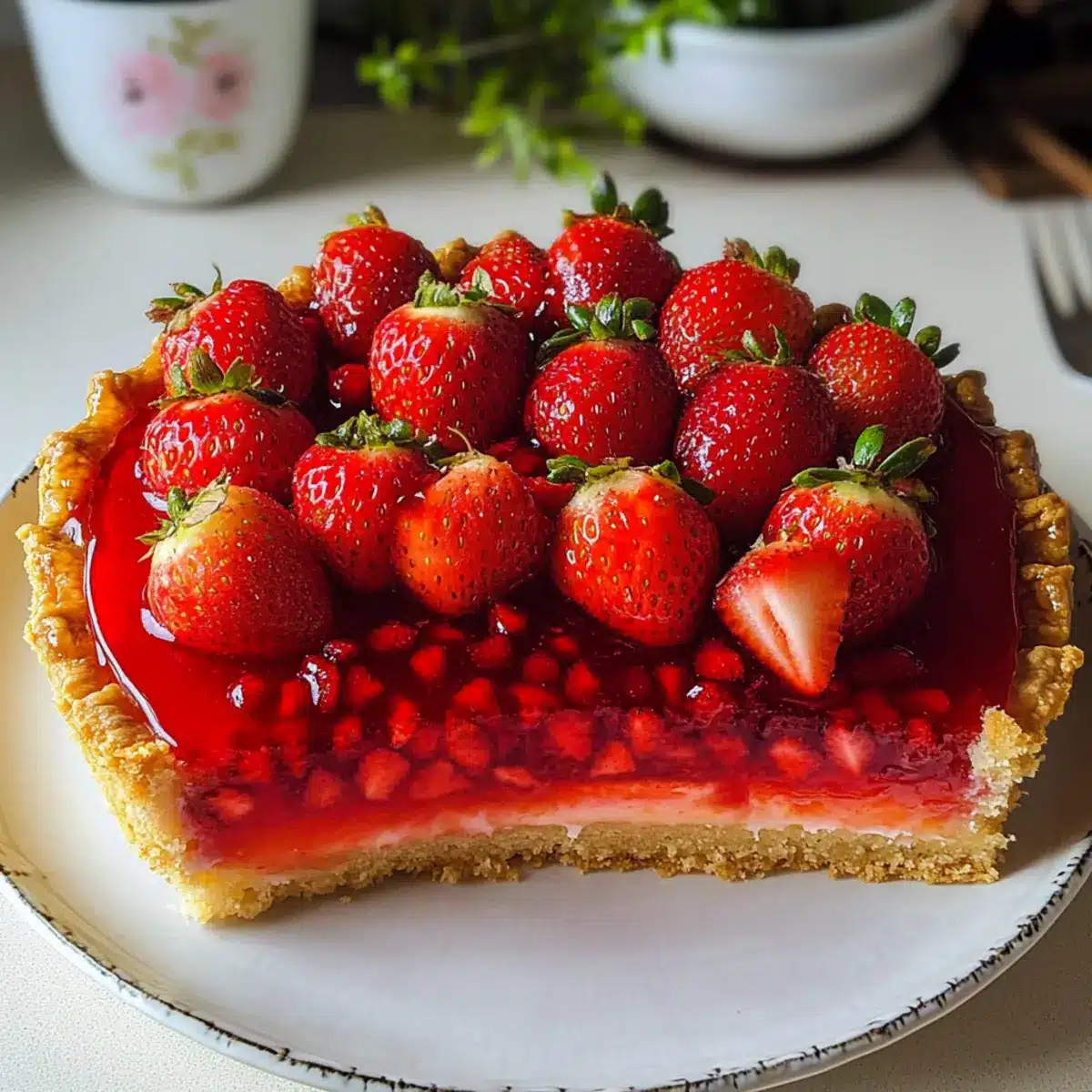 Erdbeerkuchen mit Mürbeteig