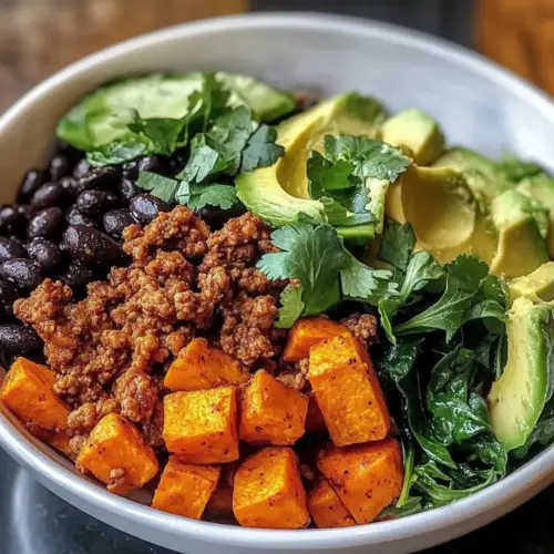 Putenhackfleisch Süßkartoffel Schüssel