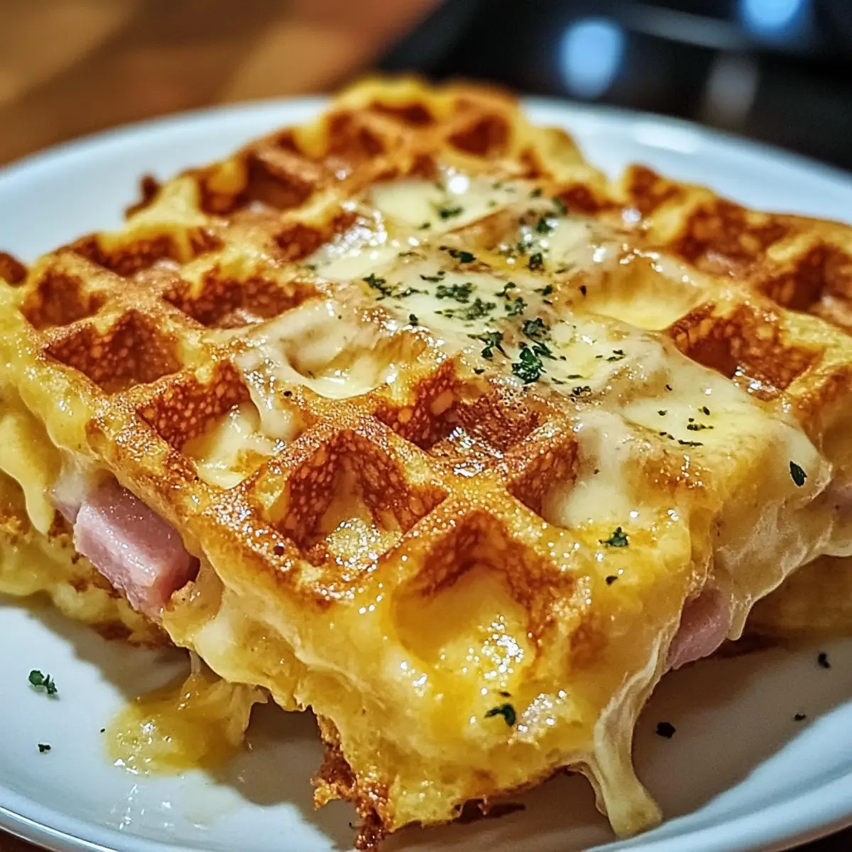 Schinken und Käse Chaffles