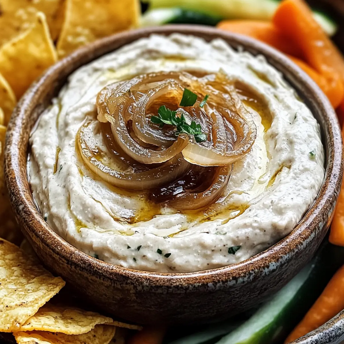 Karamellisierter Zwiebel-Dip