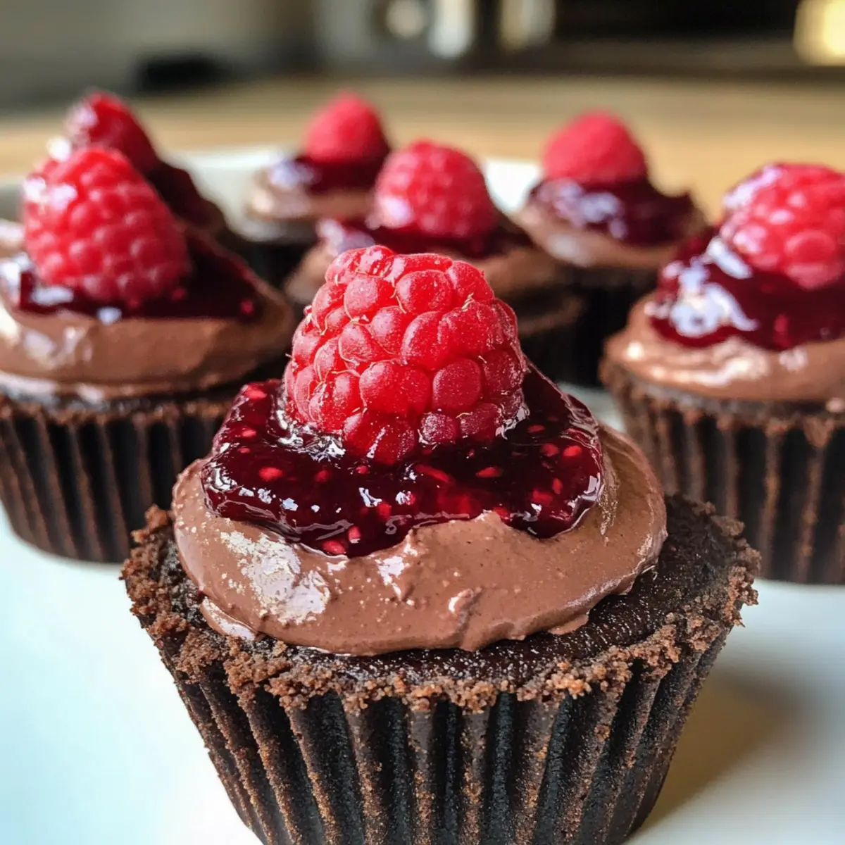 Heirate mich No-Bake Himbeer-Schokoladen-Mousse-Becher