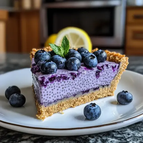 Kein-Backen Heidelbeer Chia Samen Kuchen