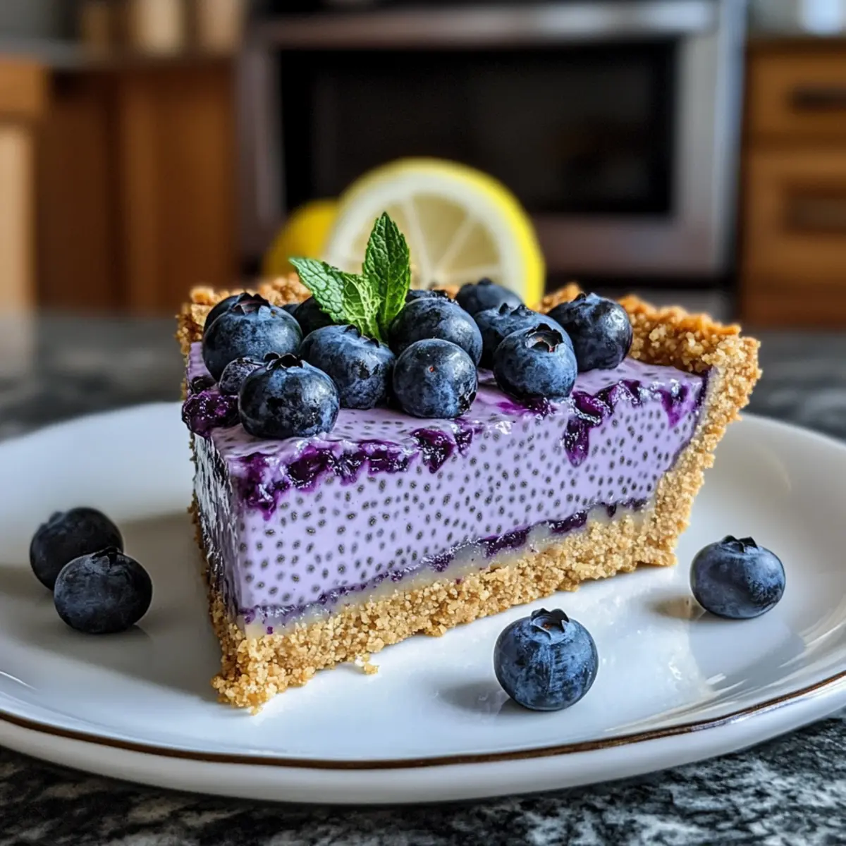 Kein-Backen Heidelbeer Chia Samen Kuchen