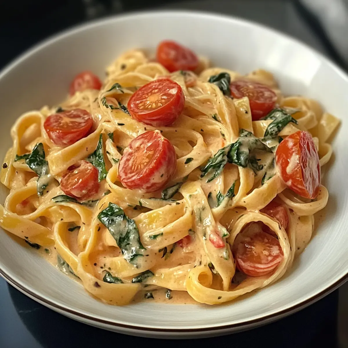 Pasta mit Bärlauch-Frischkäse