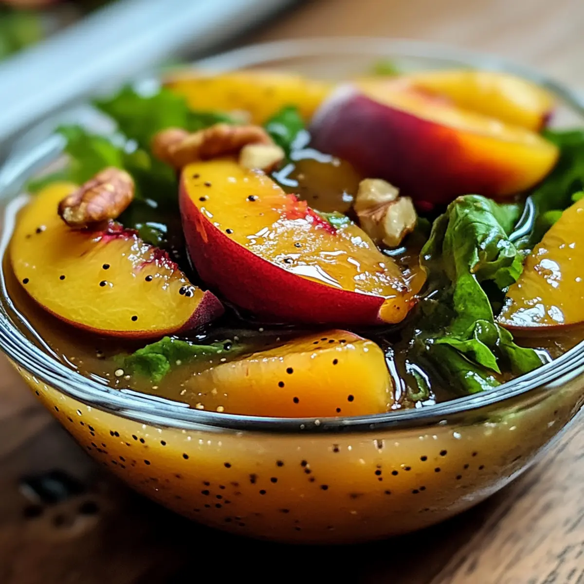 Pfirsich Honig Dijon Balsamico Vinaigrette