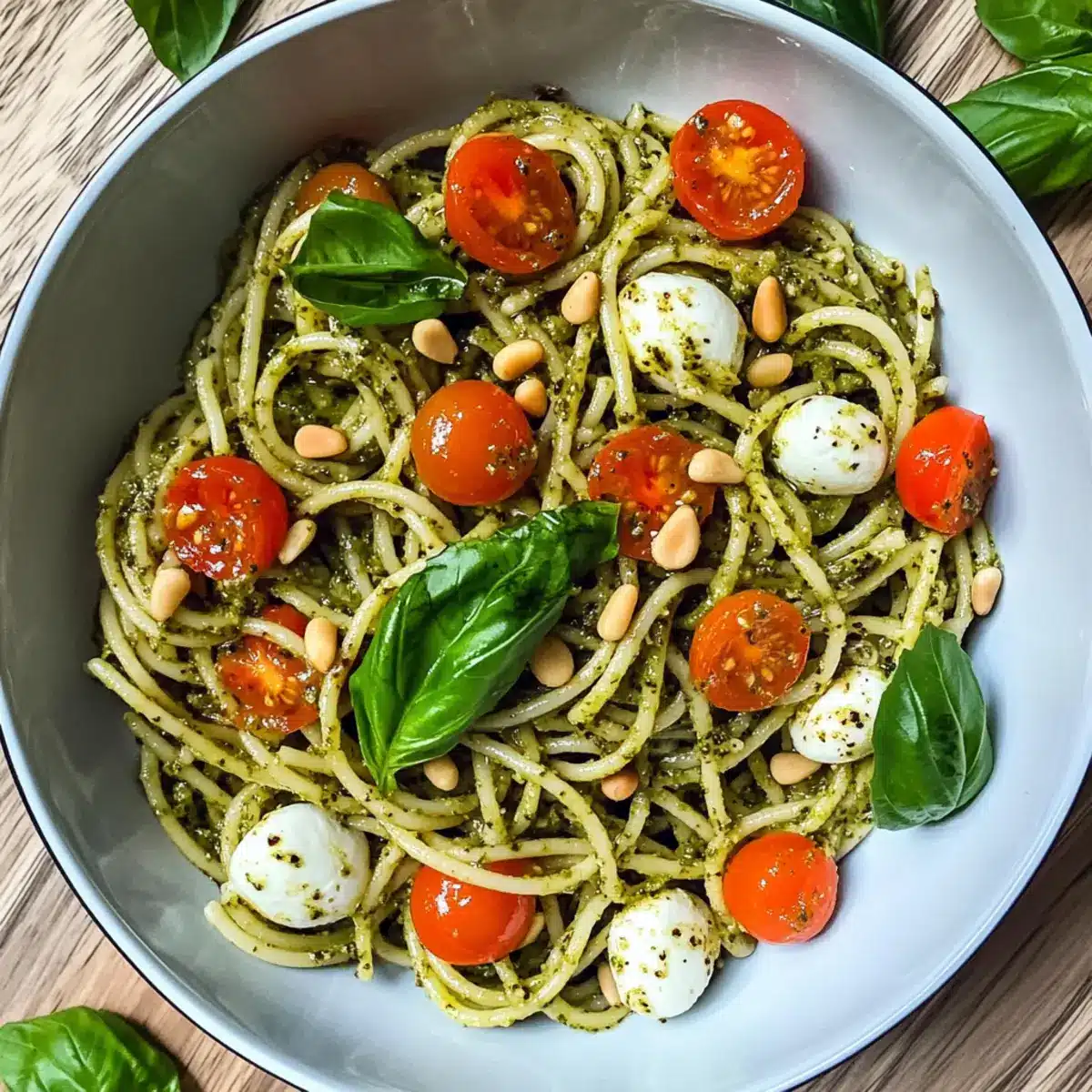 Spaghetti-Salat mit Pesto