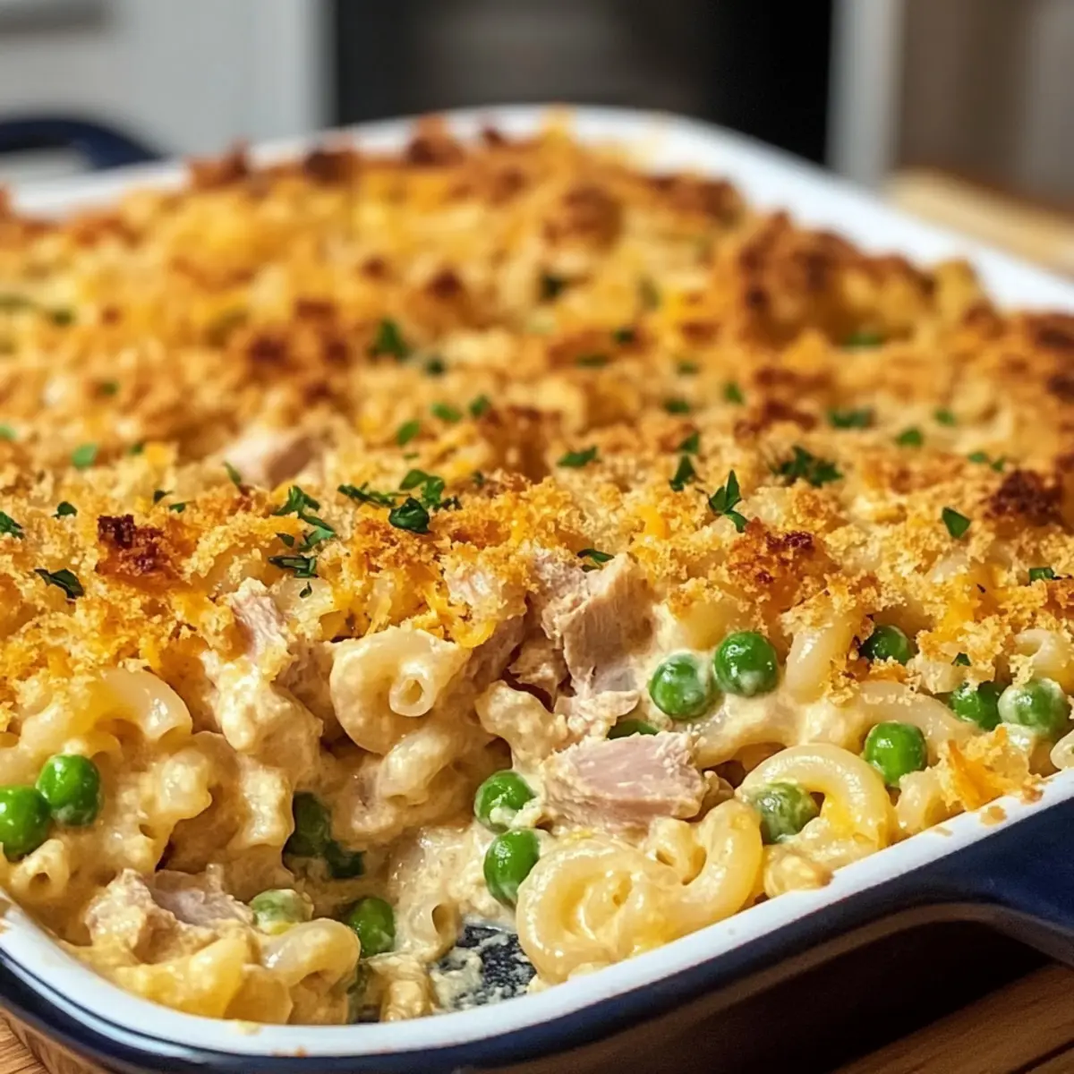 Die ultimative käsige Thunfisch-Makkaroni-Auflauf