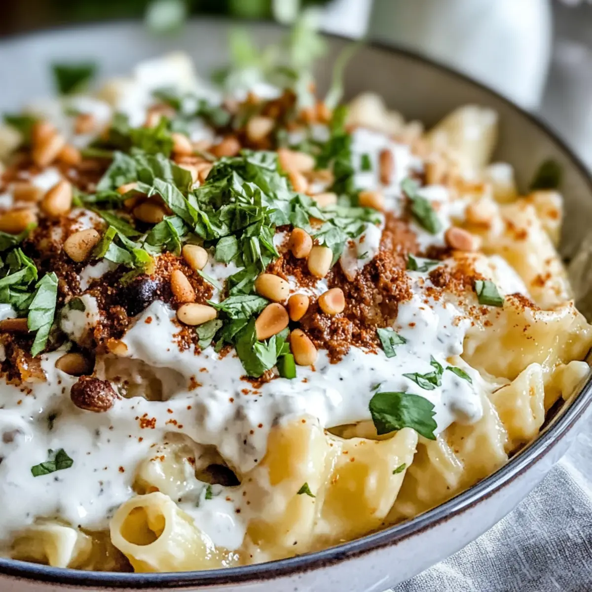 Pasta mit einfacher Joghurtsoße