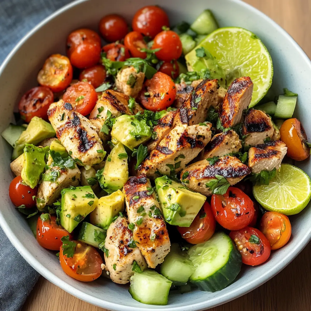 Avocado-Hühnchen-Salat