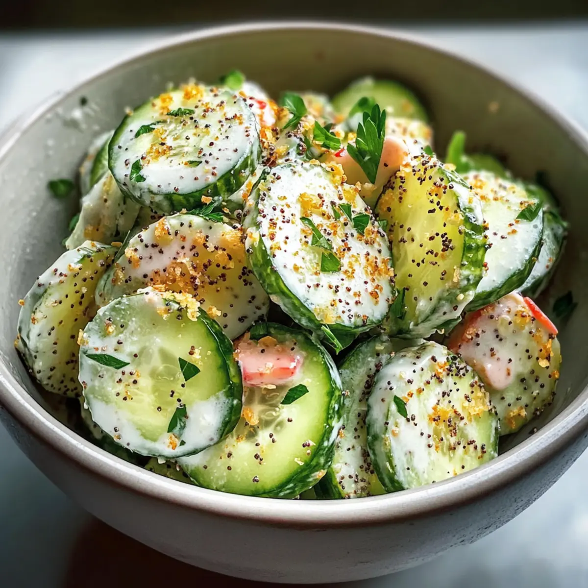 Bagel Gurkensalat