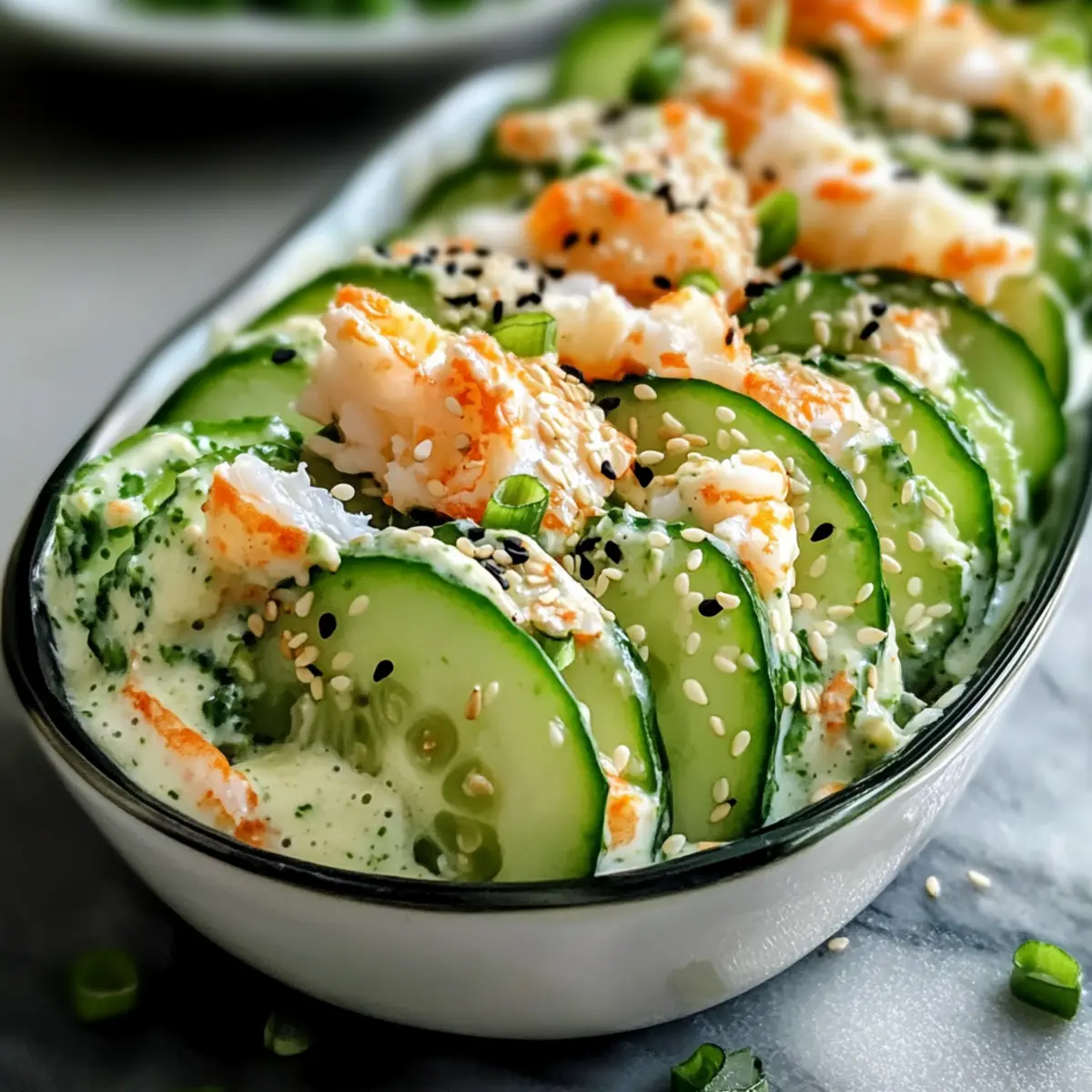 Kalifornische Rolle Gurkensalat