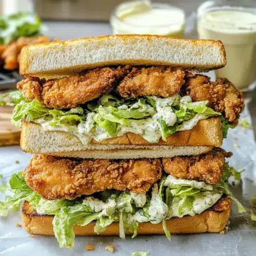 Hühnchen Caesar Sandwiches