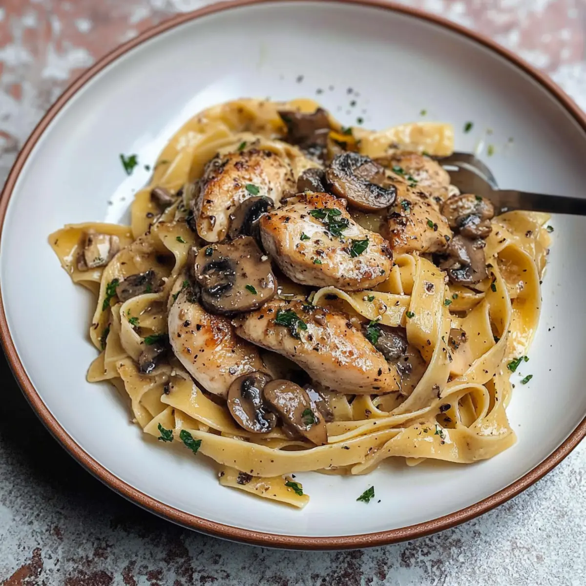 Hühnchen Marsala Pasta