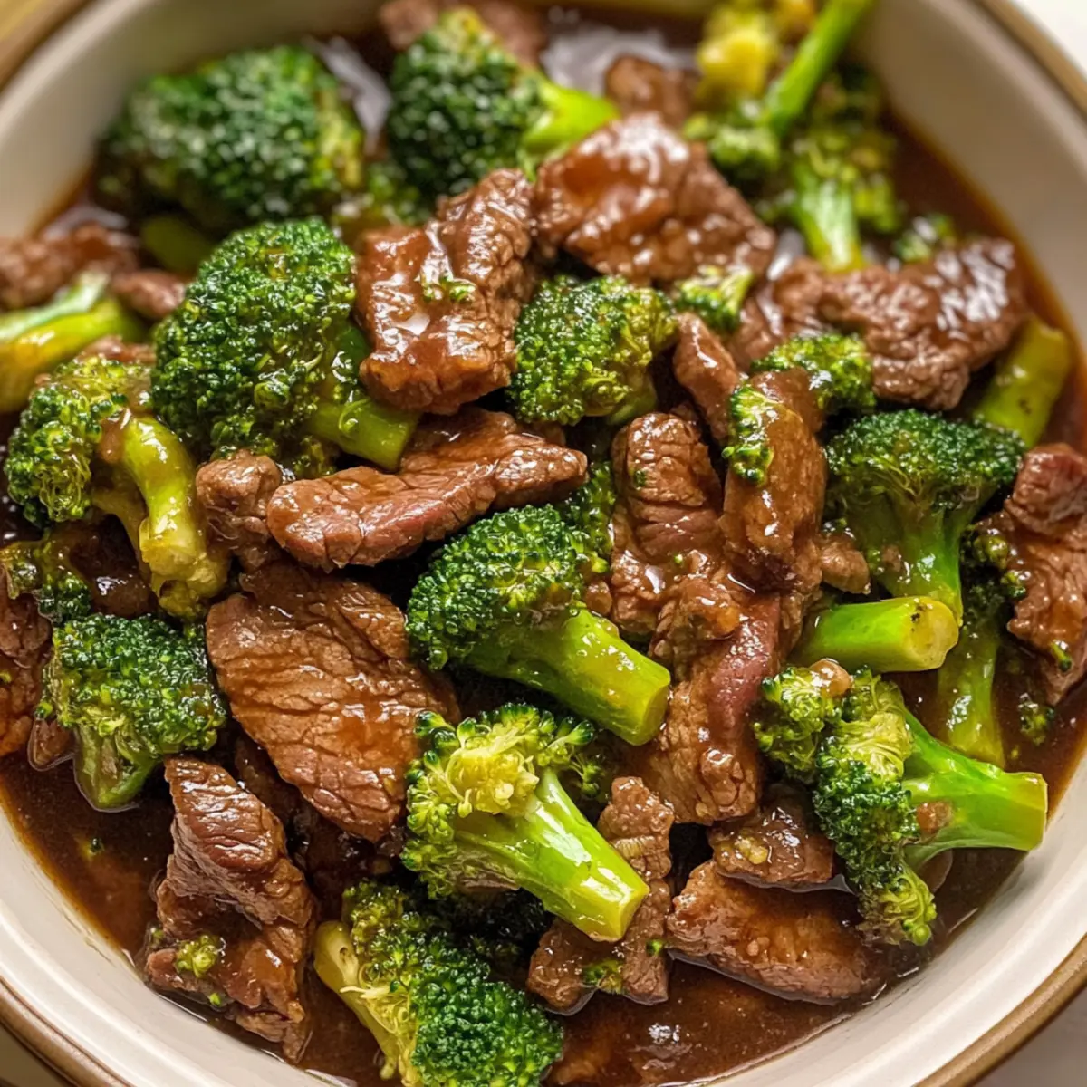 Rindfleisch und Brokkoli