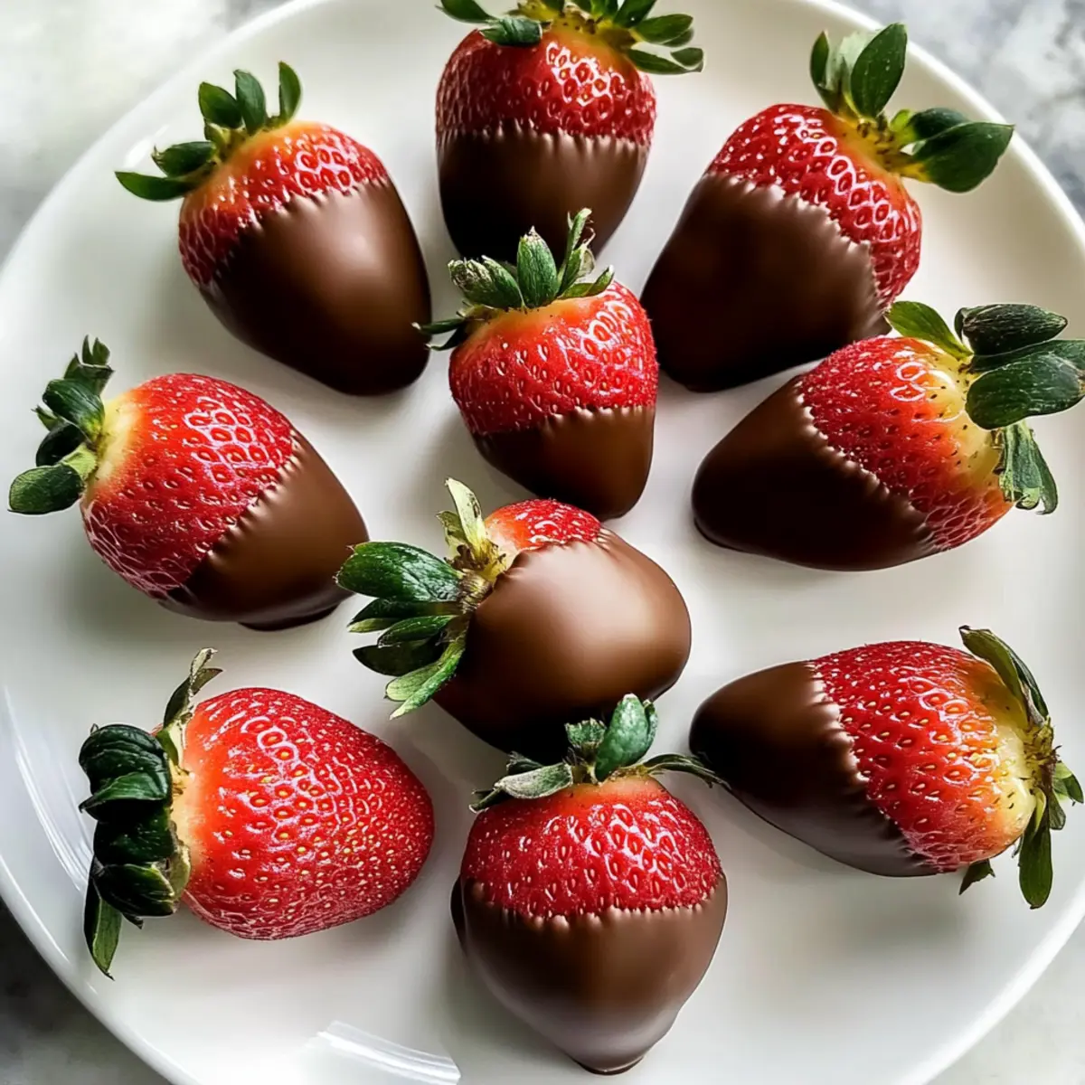 Schokoladenüberzogene Erdbeeren
