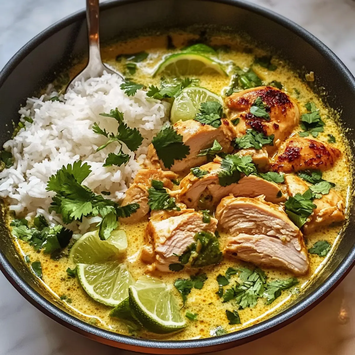 Kokosnuss Hähnchen und Reis