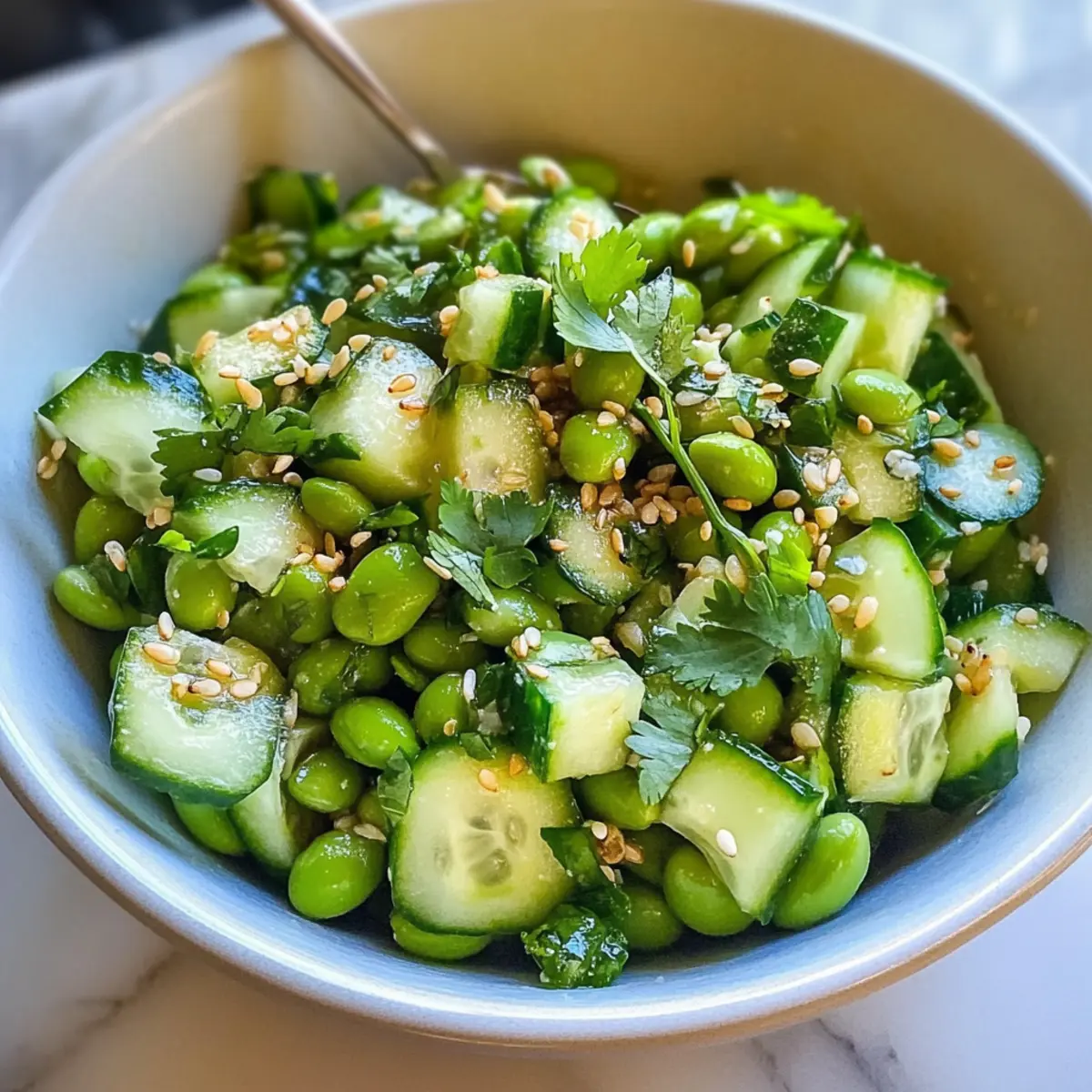 Gurken Edamame Salat