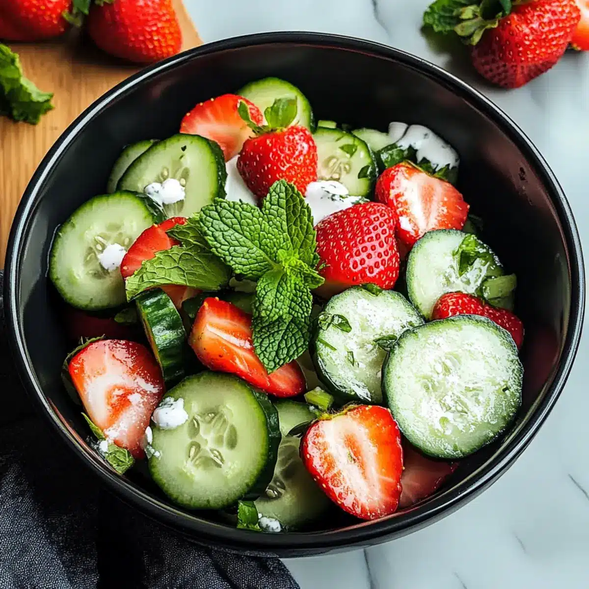 Gurken Erdbeeren Salat