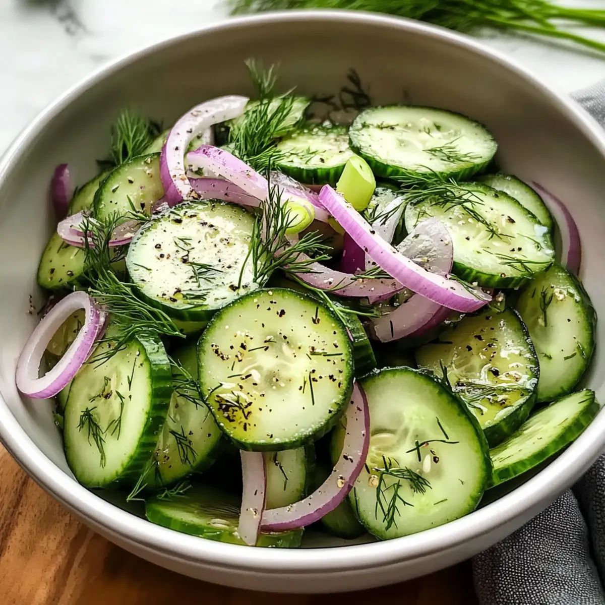 Einfache Gurkensalat