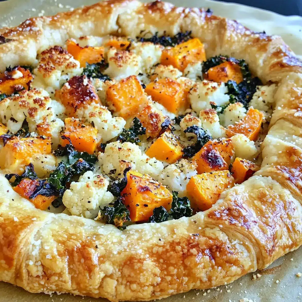 Herbstgemüse und Ricotta-Galette