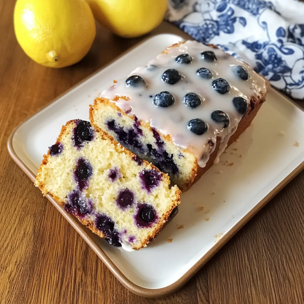 Zitronen-Blaubeer-Toastkuchen