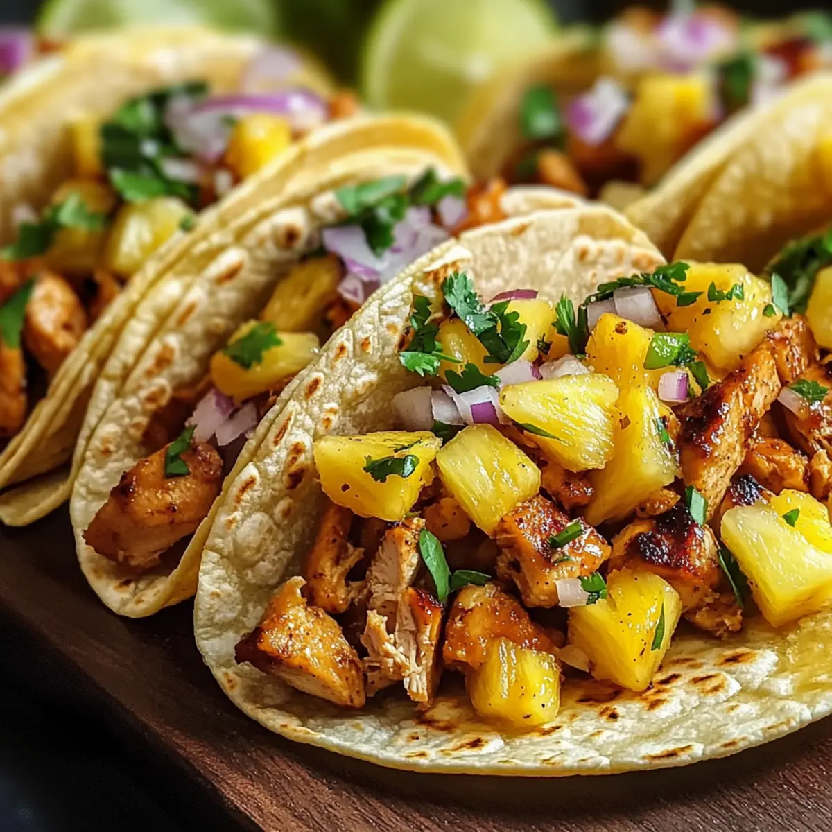 Ananas-Hähnchen-Tacos
