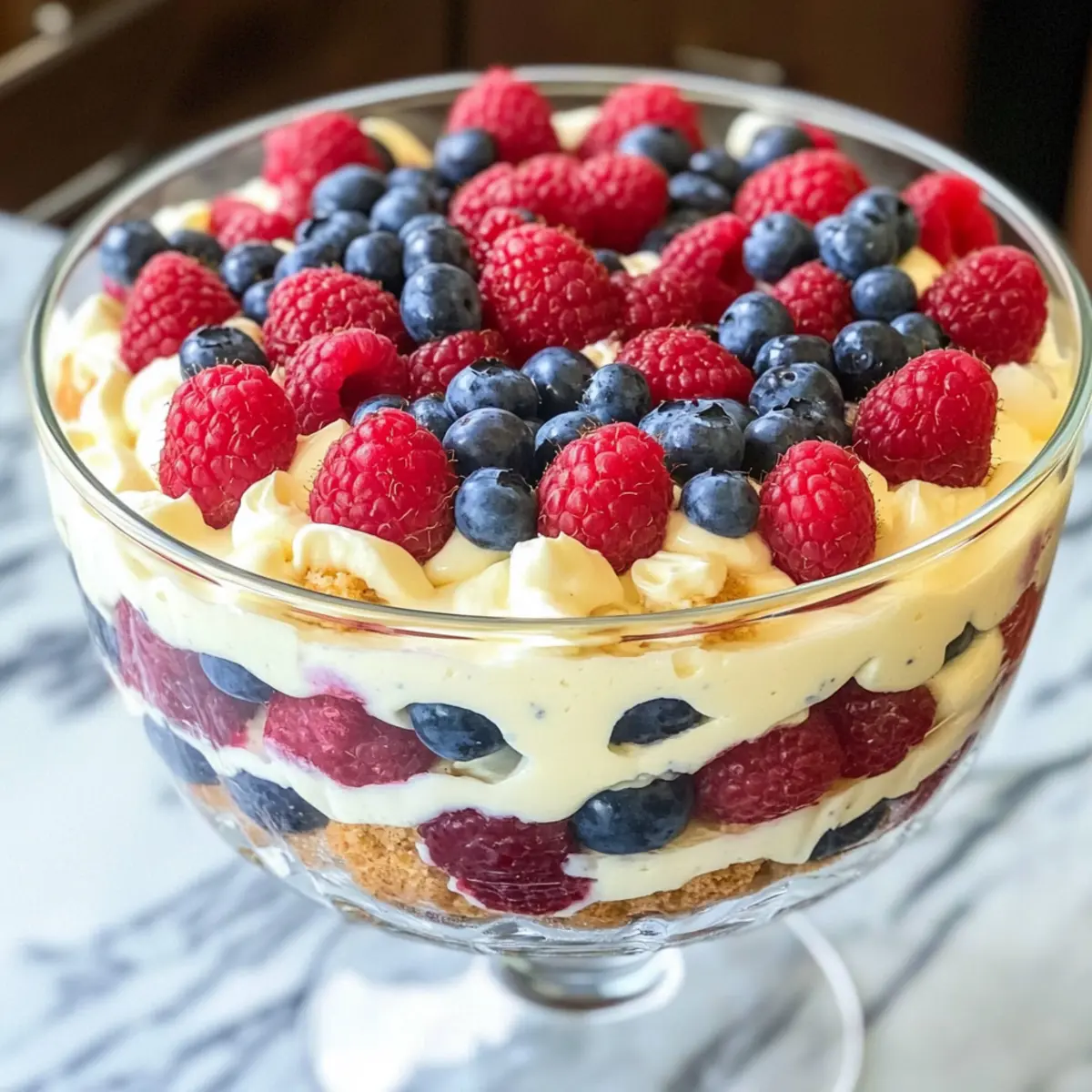 Rot, Weiß und Blau Schichtdessert